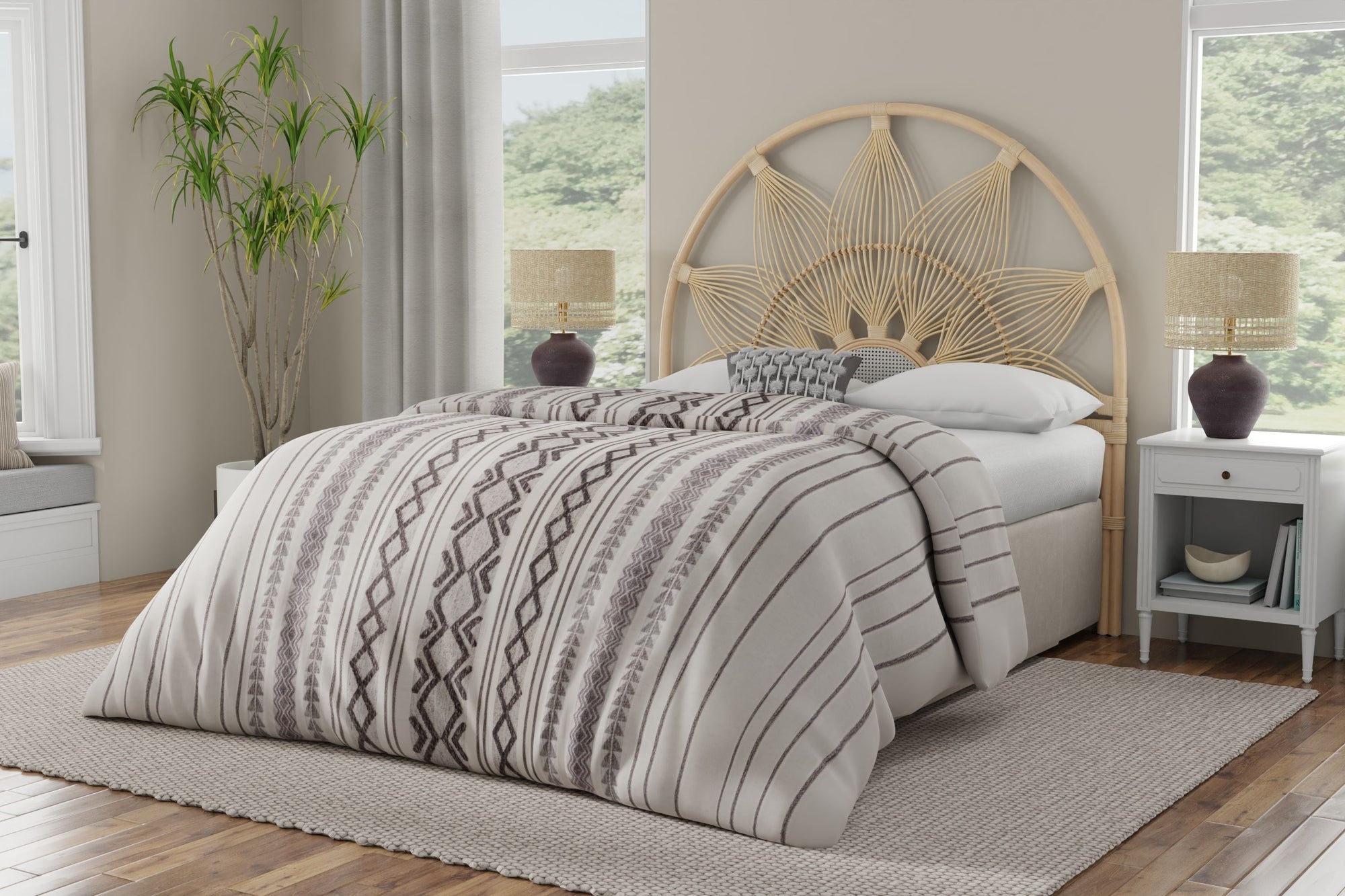 Sunflower Rattan Headboard Natural