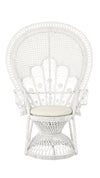 Lady Peacock Chair in Rattan with Seat Cushion