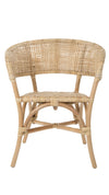 Rattan Cane Webbing Club & Dining Chair, Natural