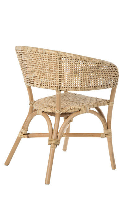 Rattan Cane Webbing Club & Dining Chair, Natural