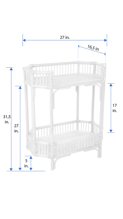 Rattan Manhattan 2-Tier Console Table