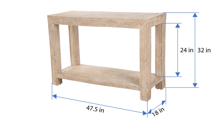 La Jolla Rattan Console Table