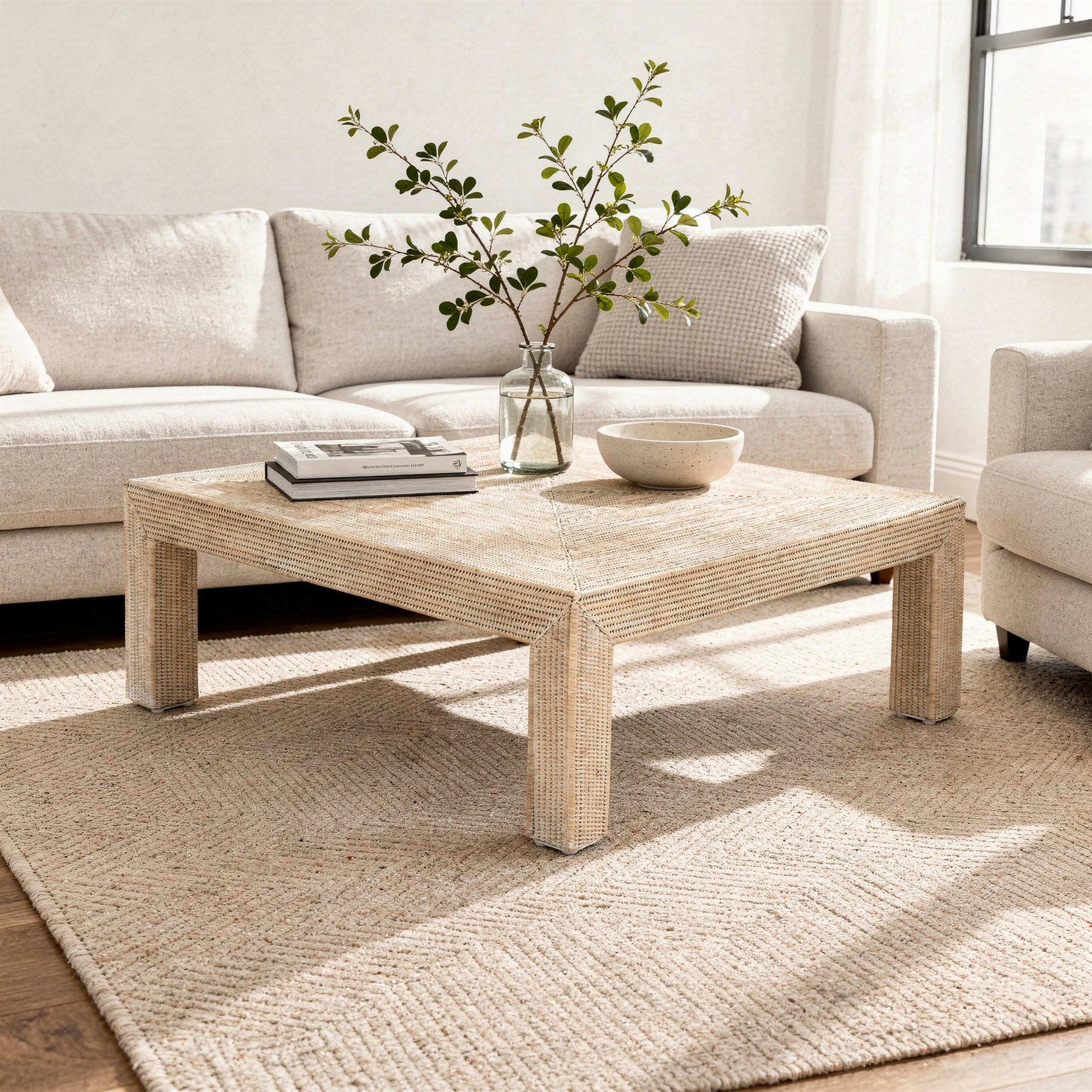 La Jolla Rattan Square Coffee Table