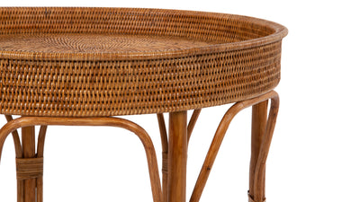 La Jolla Rattan Round Side Table