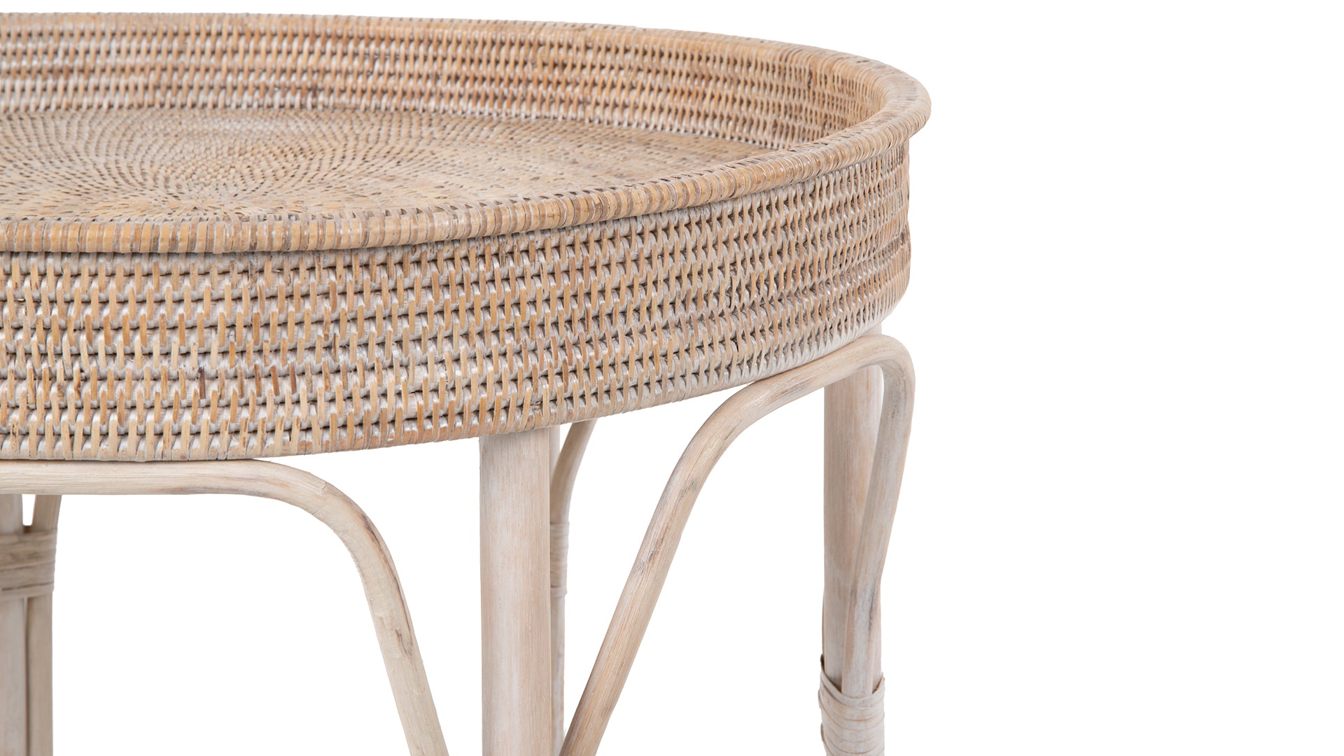 La Jolla Rattan Round Side Table
