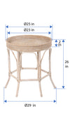 La Jolla Rattan Round Side Table