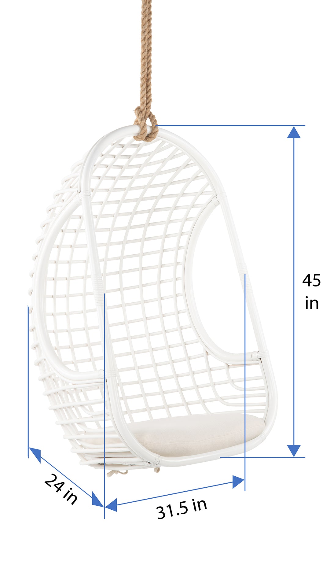 Grid Rattan Hanging Chair