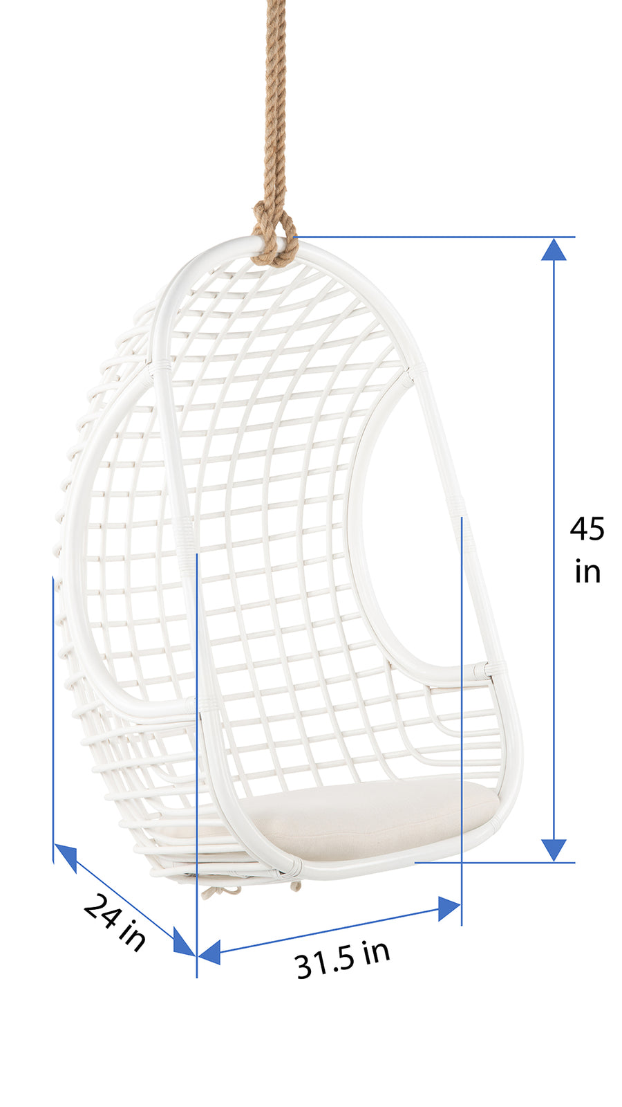 Grid Rattan Hanging Chair