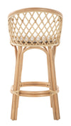 Rattan Criss-Cross Bar Stool, Natural