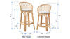 Rattan Criss-Cross Bar Stool, Natural