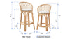 Rattan Criss-Cross Counter Stool, Natural