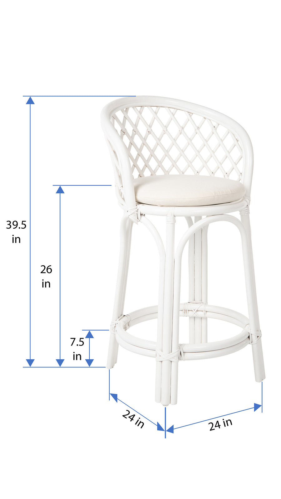 white wicker counter stools