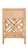 Rattan Chippendale Bedside Table, Natural