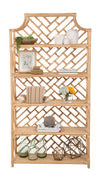 Rattan Chippendale Bookshelf, Natural