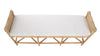 Kouboo Natural Rattan Sandbar Bench With White Seat Cushion Sideview