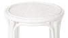 Rattan Lattice Backless Bar Stool, White