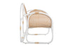 Bermuda Rattan Cane Lounge Chair, Natural & White