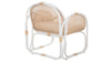 Kouboo Bermuda Natural And White Rattan Cane Lounge Chair 
