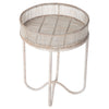 Flared Rattan Aman Side Table, Tray End Table