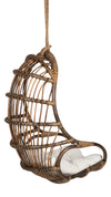 Hanging Rattan Swing Chair with Seat Cushion