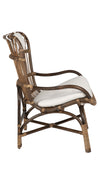 Rattan Loop Lounge Chair with Seat and Head Cushion