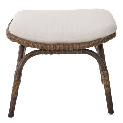 Rattan Loop Foot Stool and Ottoman