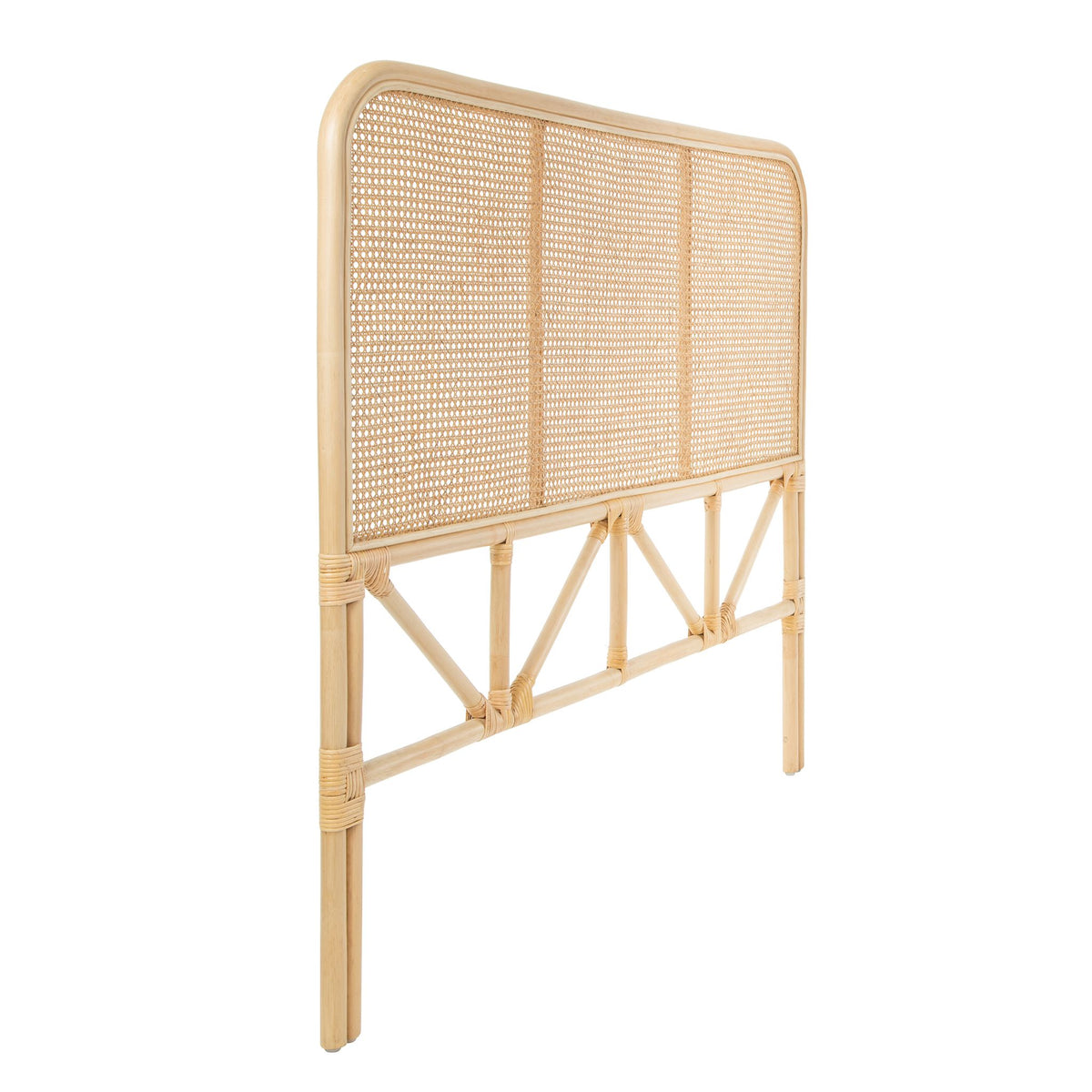 Square Rattan Headboard Latitude Classic Rattan Cane Headboard, Natural