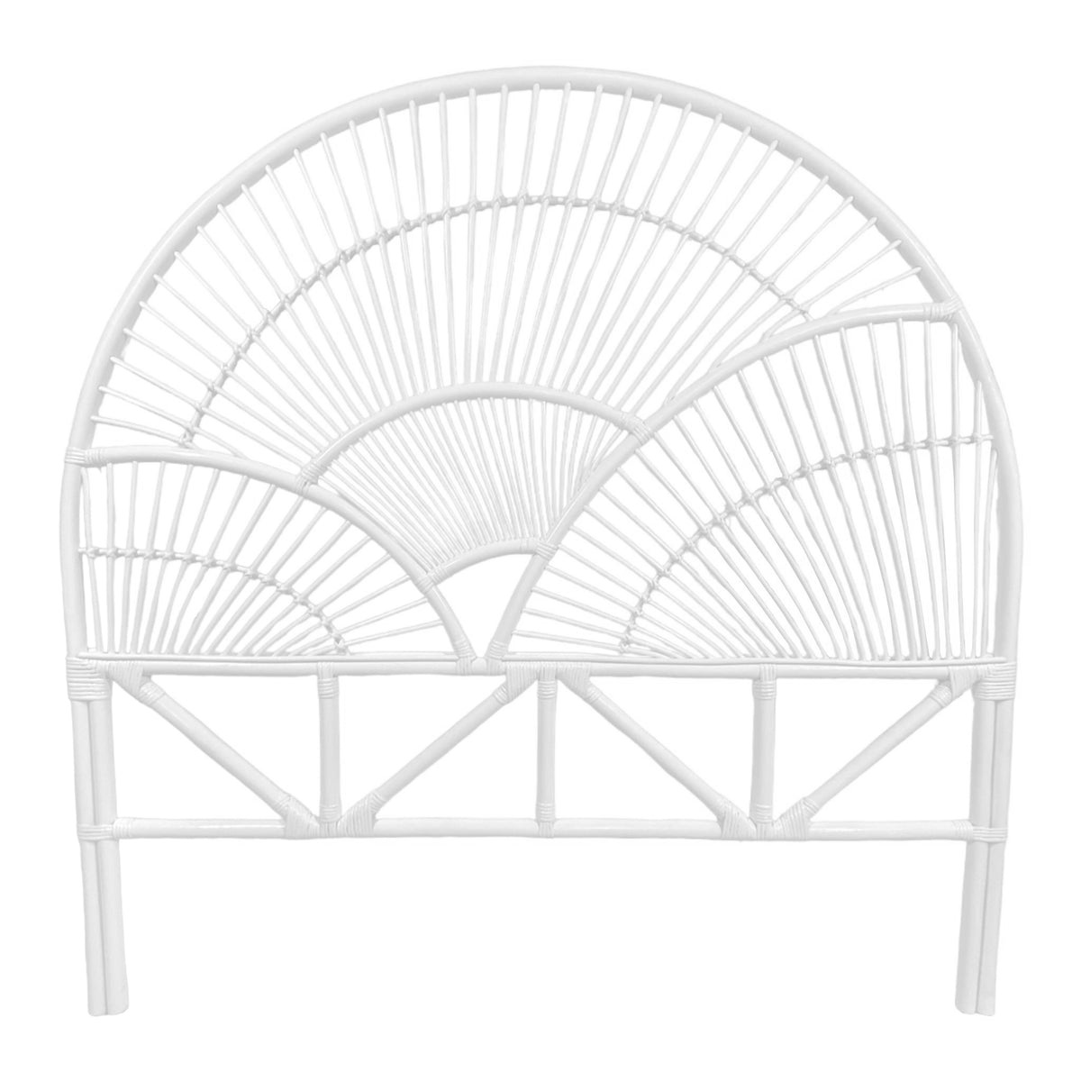 Sunrise Rattan Headboard, White