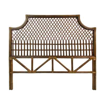 Nias Classic Rattan Headboard , Antique Brown