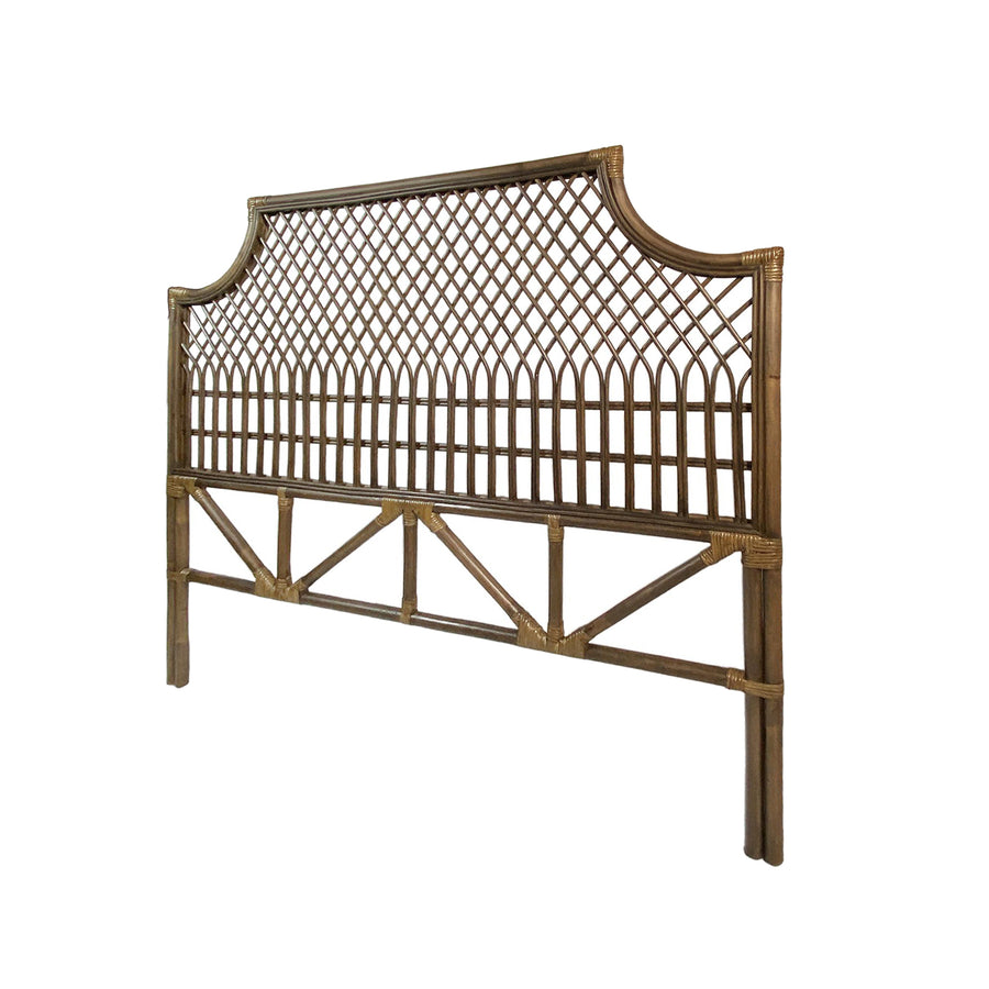 Nias Classic Rattan Headboard , Antique Brown