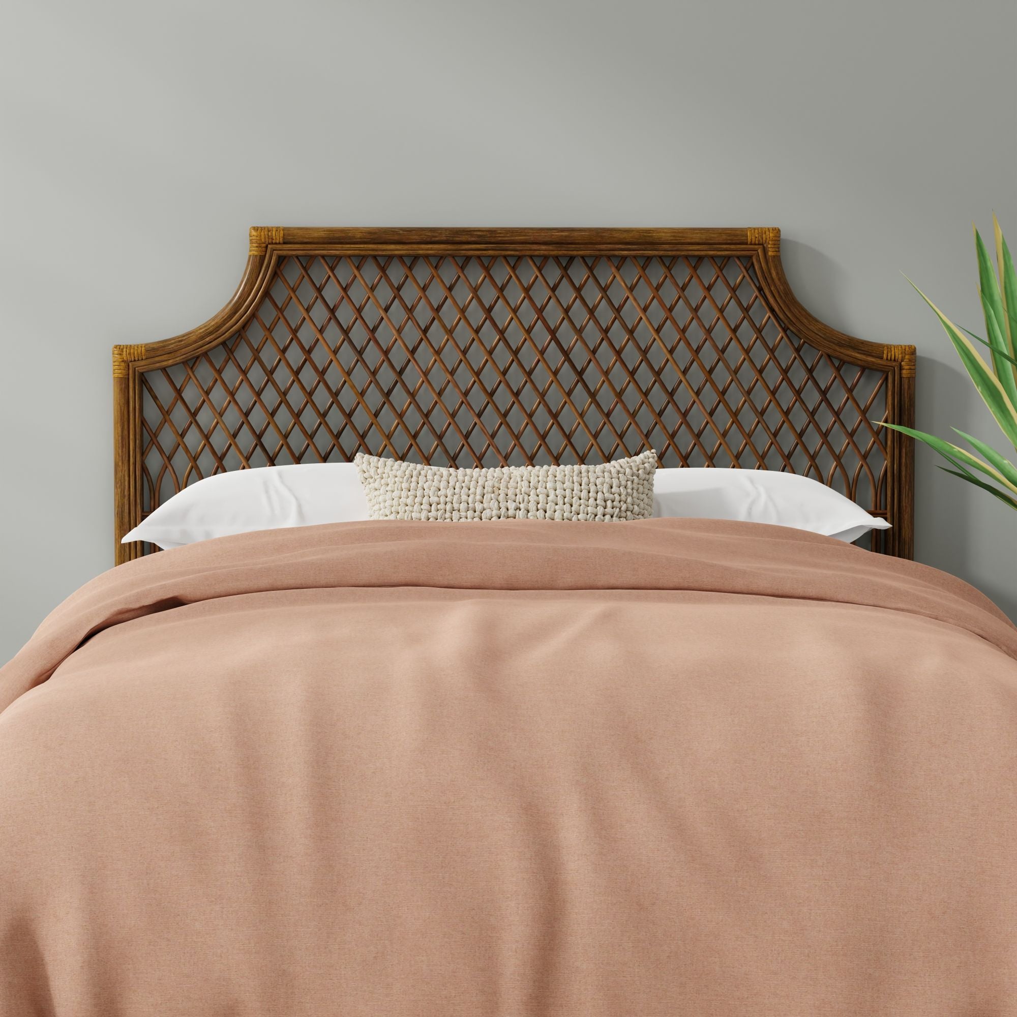 Head Board Queen Kouboo Rattan Chippendale Headboard, Queen Size