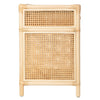 Latitude Rattan Cane Bedside Table with Drawer and Open Shelf, Natural
