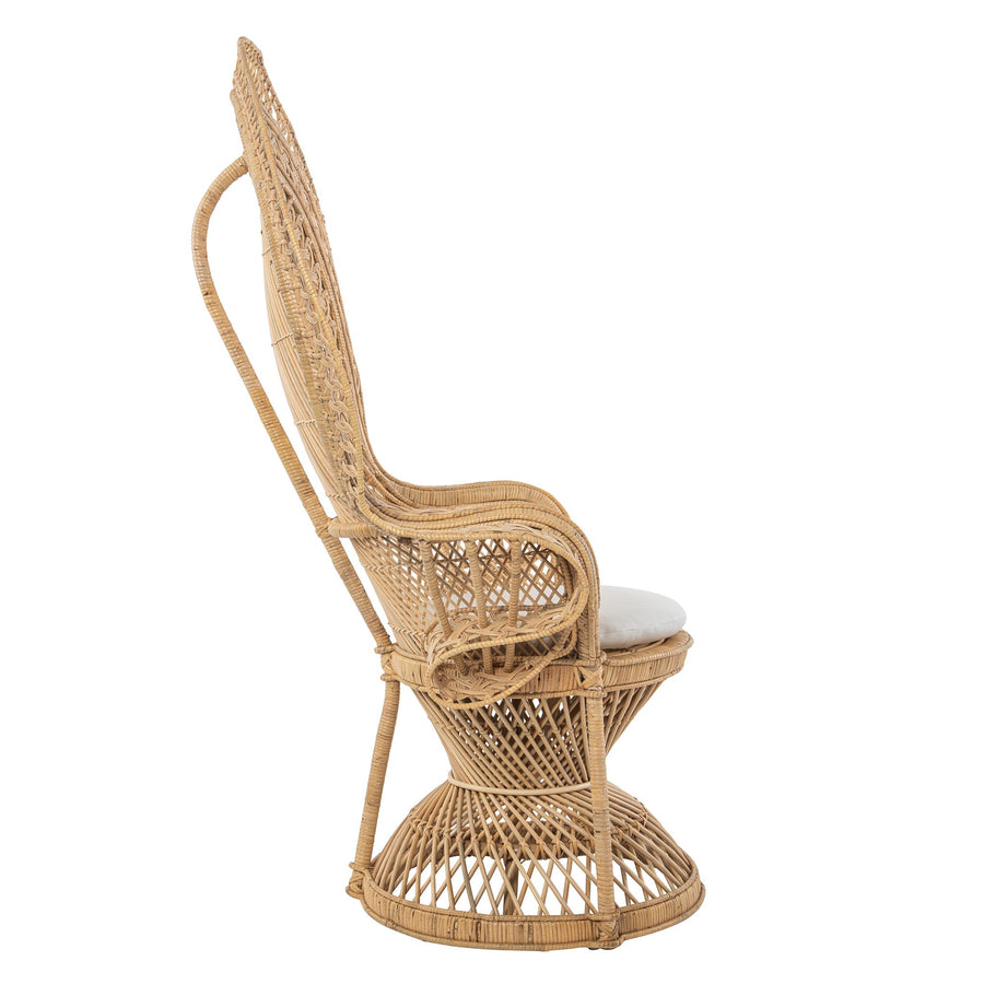 Supreme Rattan Grand Peacock Chair, Natural