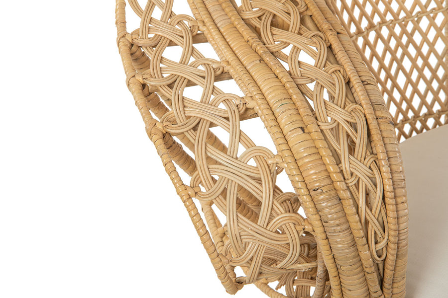Supreme Rattan Grand Peacock Chair, Natural