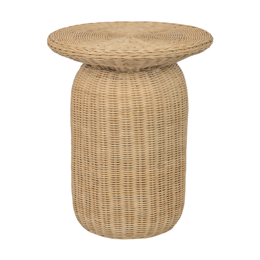 Buru Round Wicker Side- & End-Table, Natural