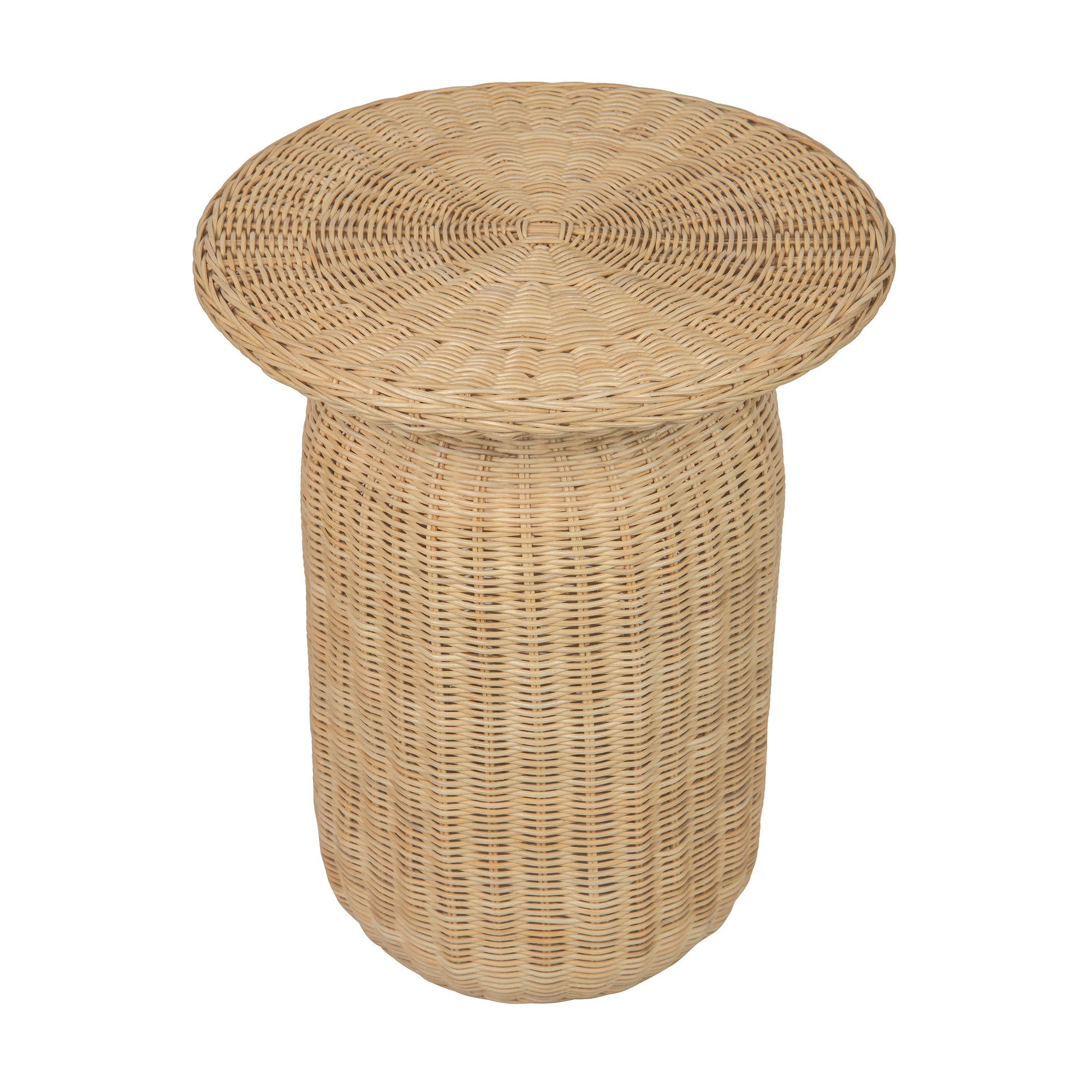Buru Round Wicker Side- & End-Table, Natural