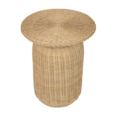 Buru Round Wicker Side- & End-Table, Natural