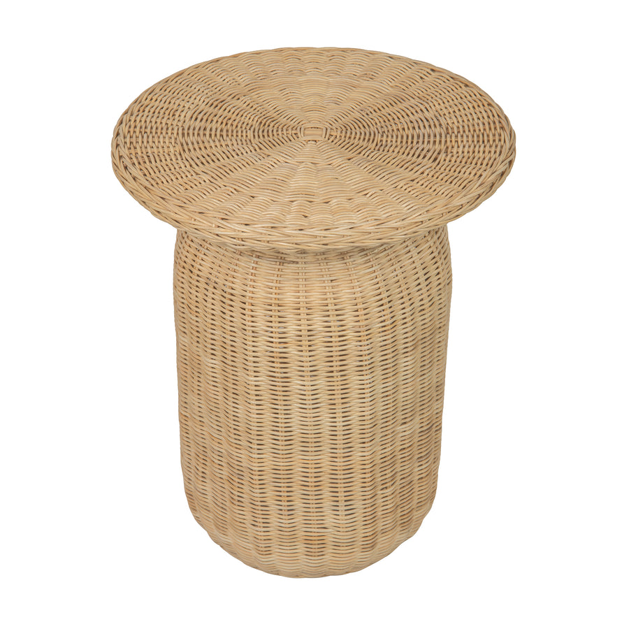 Buru Round Wicker Side- & End-Table, Natural