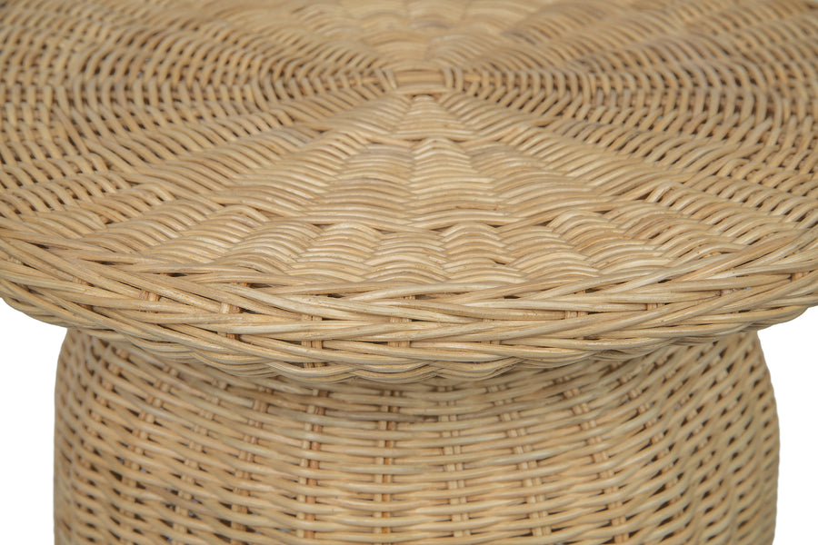 Buru Round Wicker Side- & End-Table, Natural