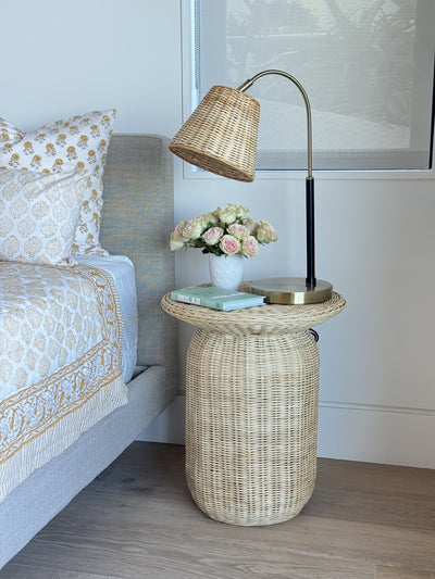 Buru Round Wicker Side- & End-Table, Natural