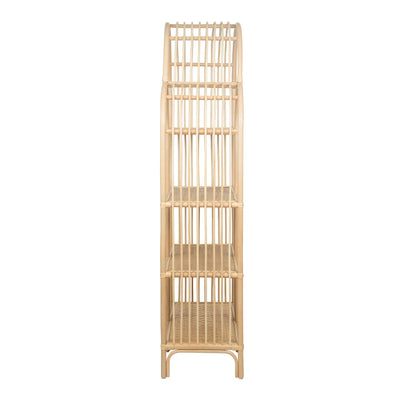 Aska Arched Rattan Shelving Unit an Bookcase, Natural