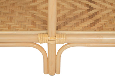 Aska Arched Rattan Shelving Unit an Bookcase, Natural