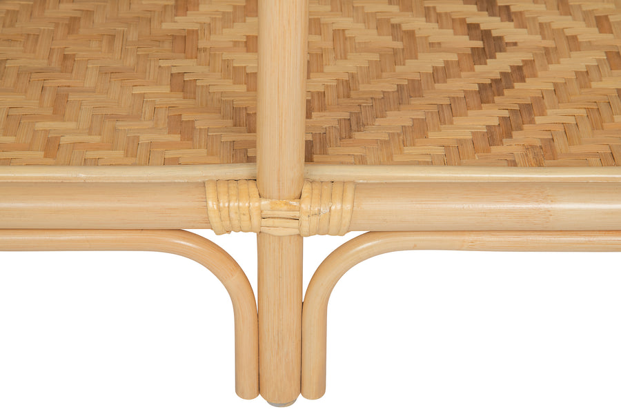 Aska Arched Rattan Shelving Unit an Bookcase, Natural