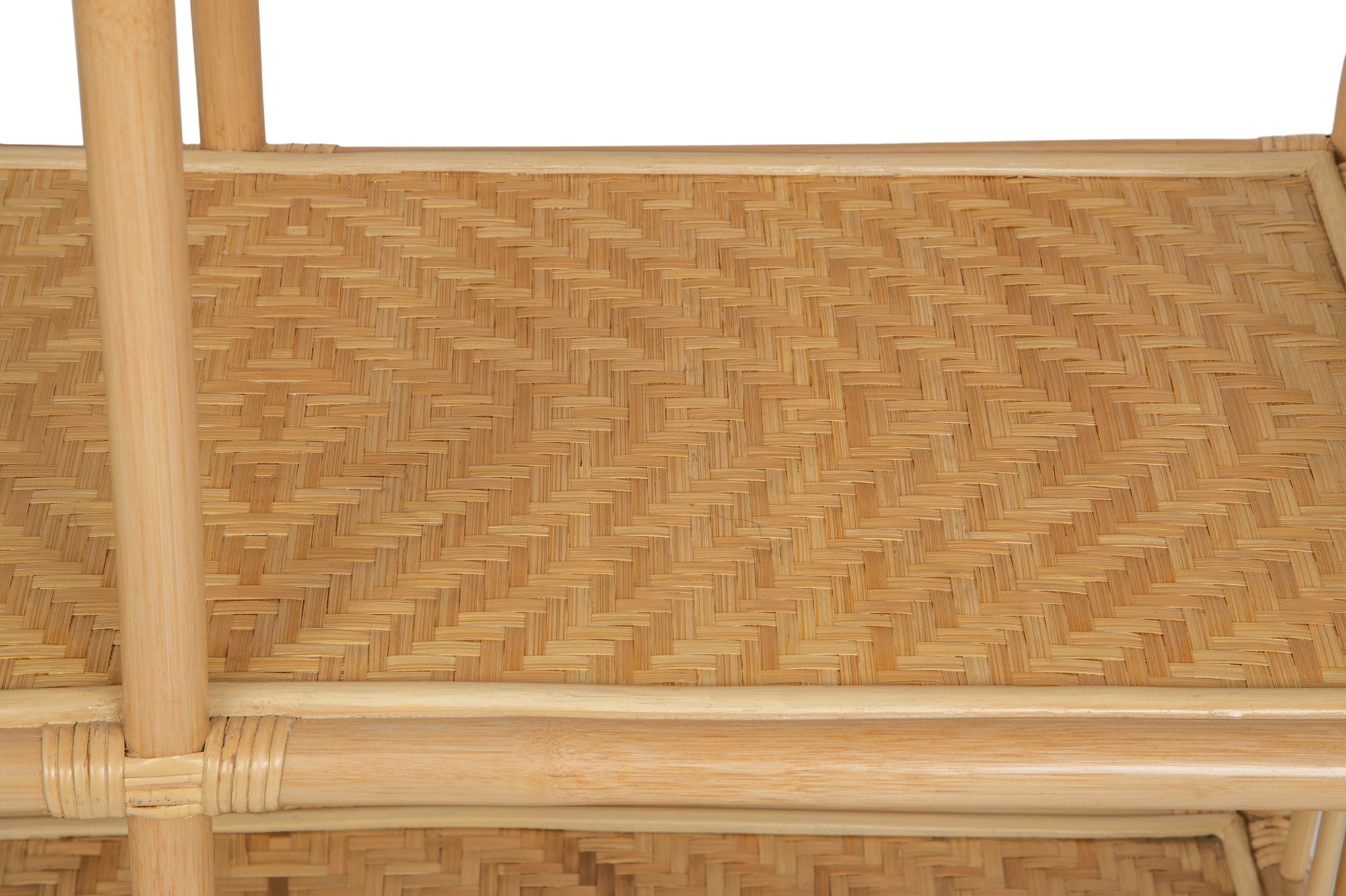 Aska Arched Rattan Shelving Unit an Bookcase, Natural