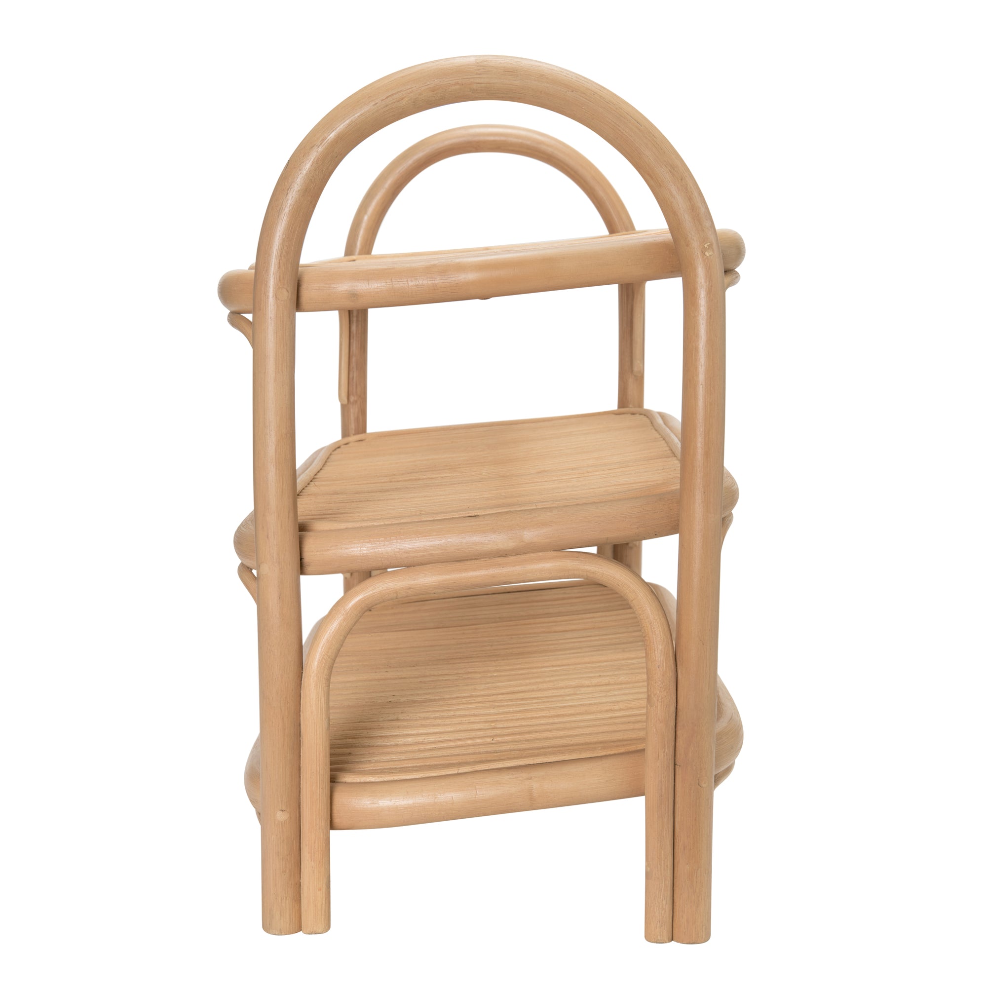 Rattan Three Tier Shoe Rack and Shelf, Natural