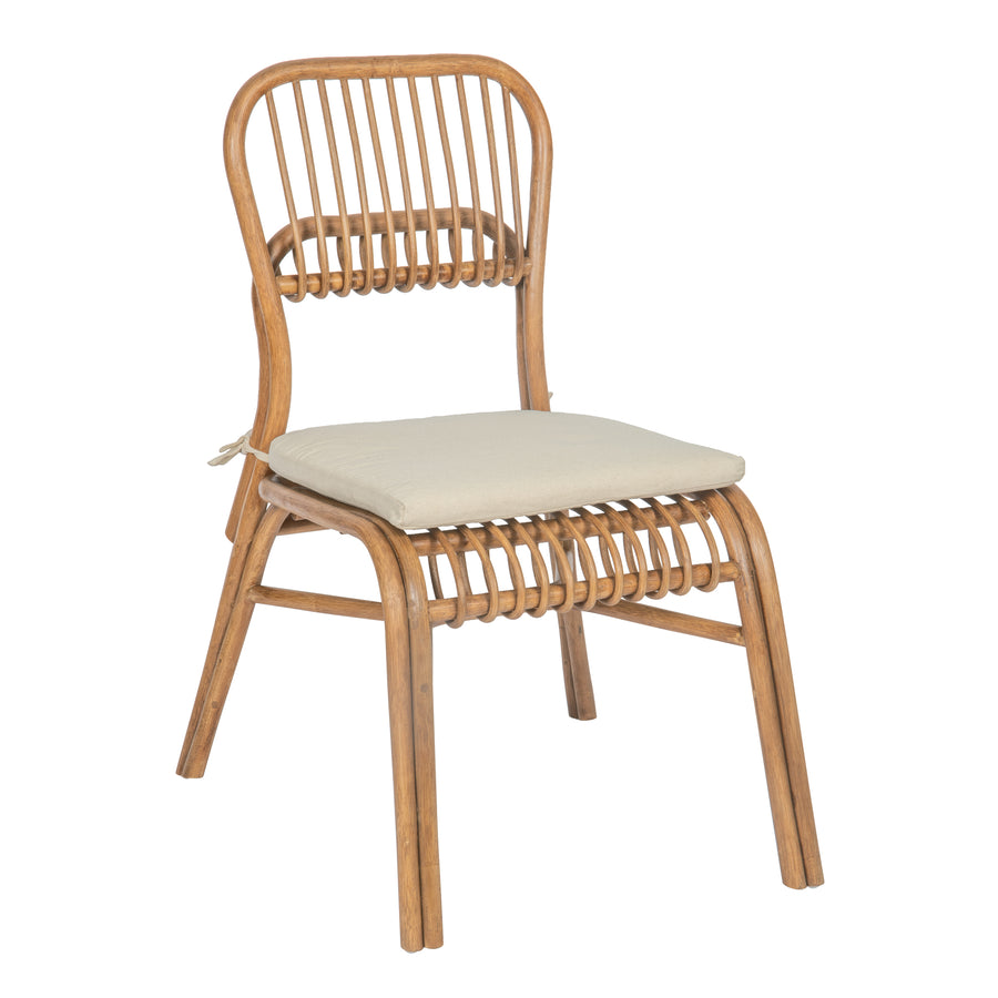 Sakha Rattan Dining Chair, Set of 2 Pieces, Brown Wash