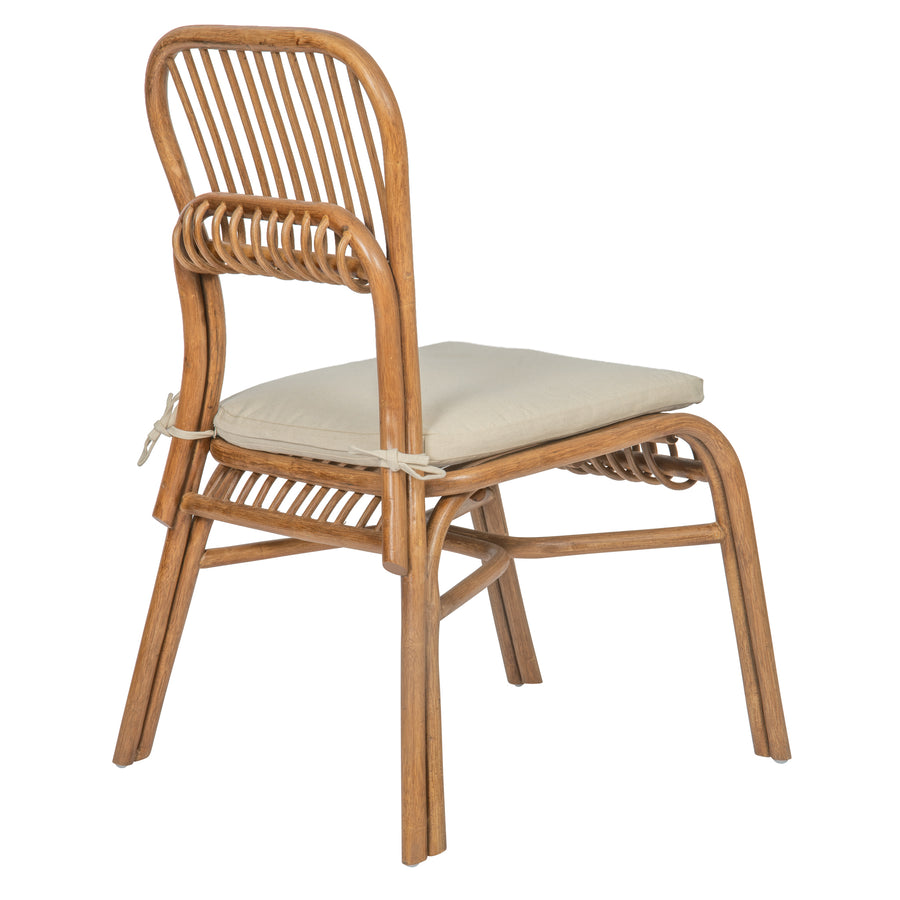 Sakha Rattan Dining Chair, Set of 2 Pieces, Brown Wash