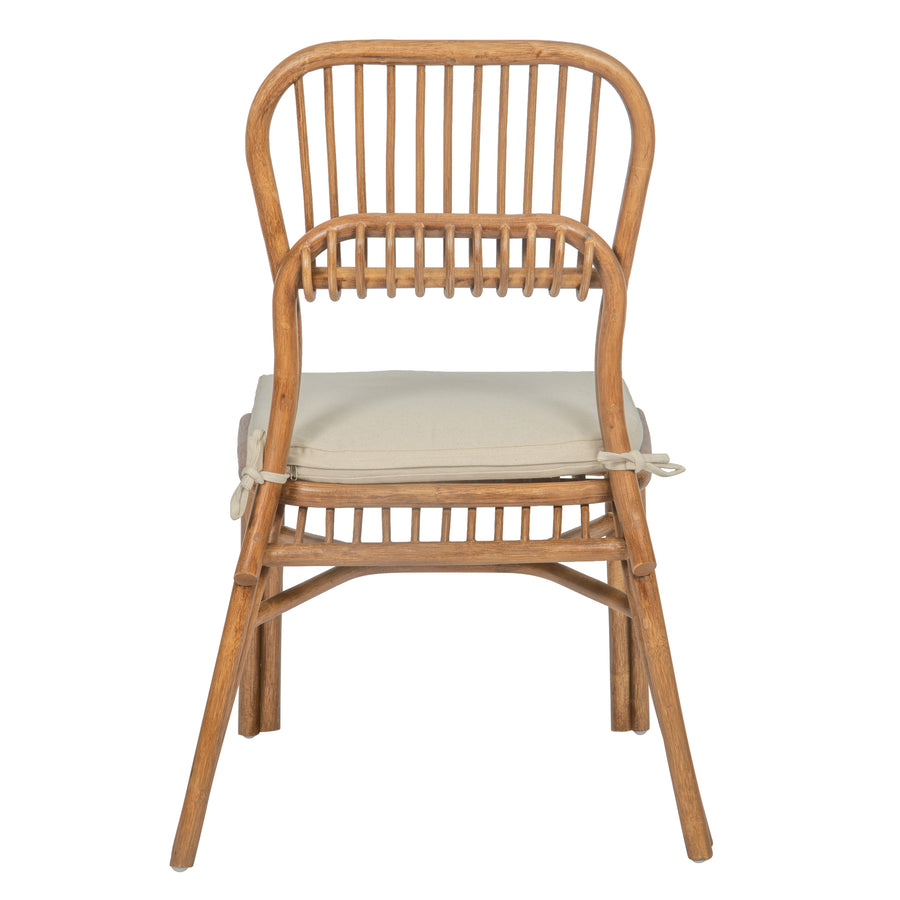 Sakha Rattan Dining Chair, Set of 2 Pieces, Brown Wash