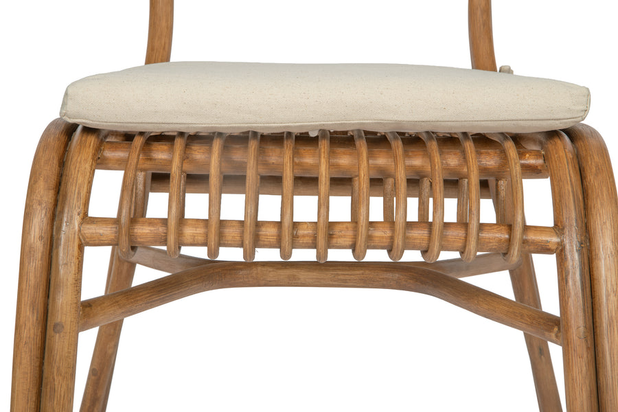 Sakha Rattan Dining Chair, Set of 2 Pieces, Brown Wash
