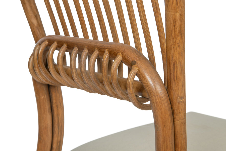 Sakha Rattan Dining Chair, Set of 2 Pieces, Brown Wash